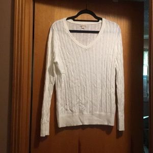 Women’s size XL Merona white v-neck sweater